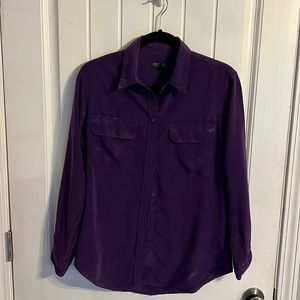 Purple dress button up shirt